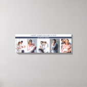 Toile Première Fête des pères en tant que papa - 5 Photo (Recto)