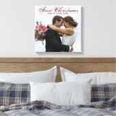 Toile Première photo de mariage de Noël avec les noms (Insitu(Chambre))