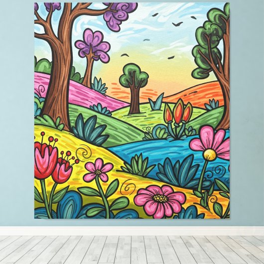 Toile Premium Wrapped Canvas Custom (40.00" x 44.30") (Insitu (Plancher de Bois))