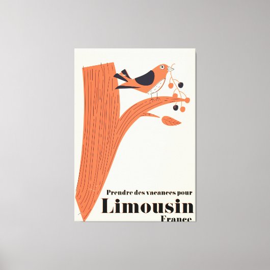 Toile Prendre des vacances pour Limousin France . (Recto)