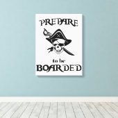 Toile Préparez-vous à embarquer Crâne et épée de pirate (Insitu (Plancher de Bois))