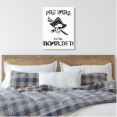 Toile Préparez-vous à embarquer Crâne et épée de pirate (Insitu(Chambre))