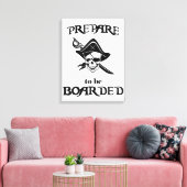 Toile Préparez-vous à embarquer Crâne et épée de pirate (Insitu(Salon))