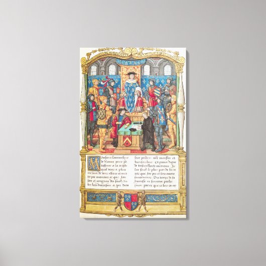 Toile Présentation des Mémoires à Louis XI (Recto)