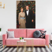 Toile Président George Bush, Laura Christmas Maison Blan (Insitu(Salon))
