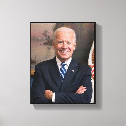 Toile Président Joe Biden Ancien VP Portrait officiel SM (Recto)