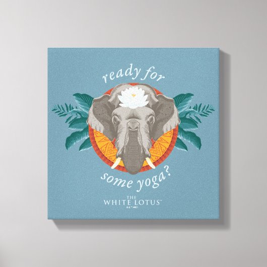 Toile Prêt pour le Yoga ? - Le Lotus Blanc (Recto)