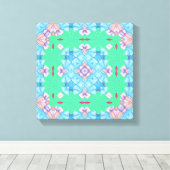 Toile Pretty Abstract Home Wall Art blue green and pink (Insitu (Plancher de Bois))