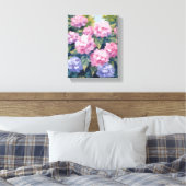 Toile Pretty Hydrangea Blooms | Floral Watercolor (Insitu(Chambre))