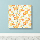Toile Pretty retro muted 1970 s flowers (Insitu (Plancher de Bois))