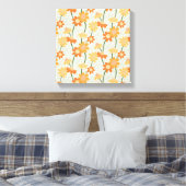 Toile Pretty retro muted 1970 s flowers (Insitu(Chambre))