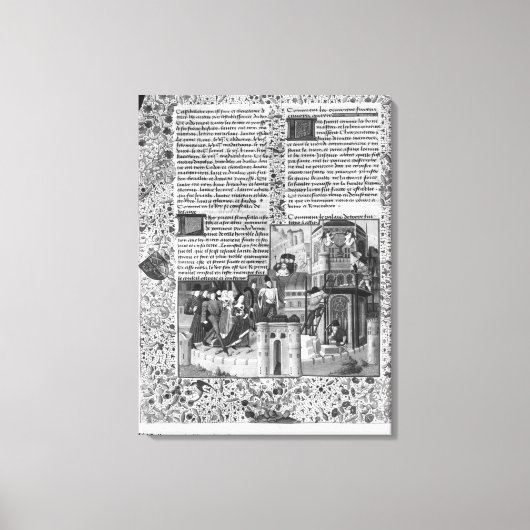 Toile Priam regarde la reconstruction de Troy (Recto)