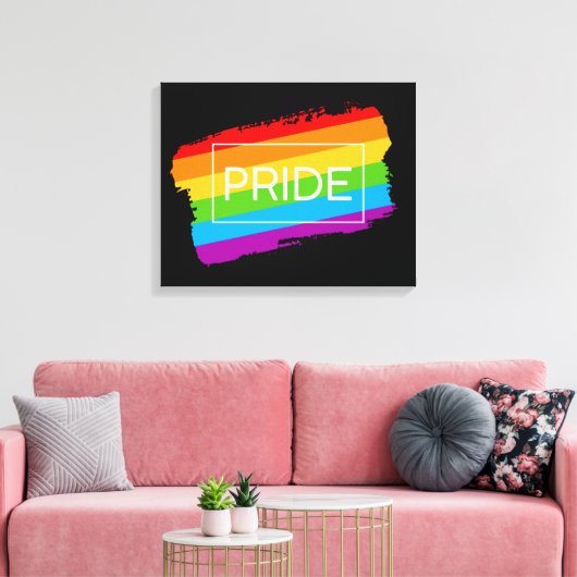 Toile Pride Brushstroke Rainbow (Insitu(Salon))