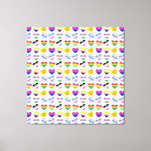 Toile Pride Hearts Imprimer (Recto)