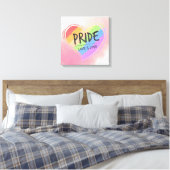 Toile Pride L'amour est Amour Rainbow Heart (Insitu(Chambre))
