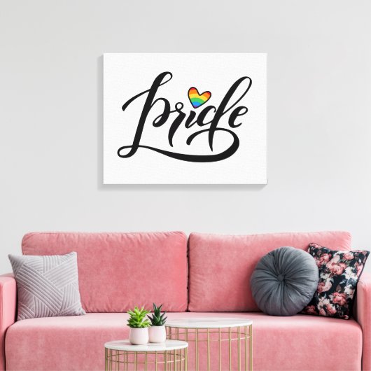 Toile Pride Script Heart (Insitu(Salon))