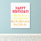 Toile Prière d'anniversaire (Insitu (Plancher de Bois))