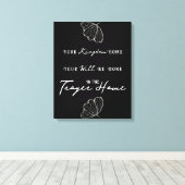 Toile Prière de citation biblique moderne Nom de famille (Insitu (Plancher de Bois))