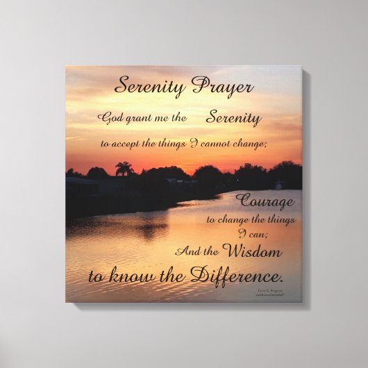 TOILE PRIÈRE DE SÉRÉNITÉ (Recto)