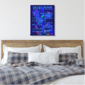 Toile Prière de sérénité en bleu (Insitu(Chambre))
