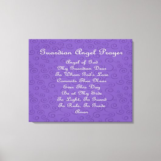 Toile Prière du Guardian Angel violet (Recto)