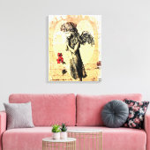 Toile Prière et Coeur de l'ange (Insitu(Salon))