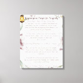 Toile Prière Ho'oponopono pour la prospérité (Recto)
