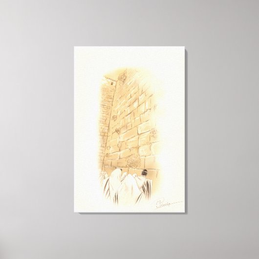 Toile "Prière" Kotel Old City Jerusalem Israel Art Paint (Recto)