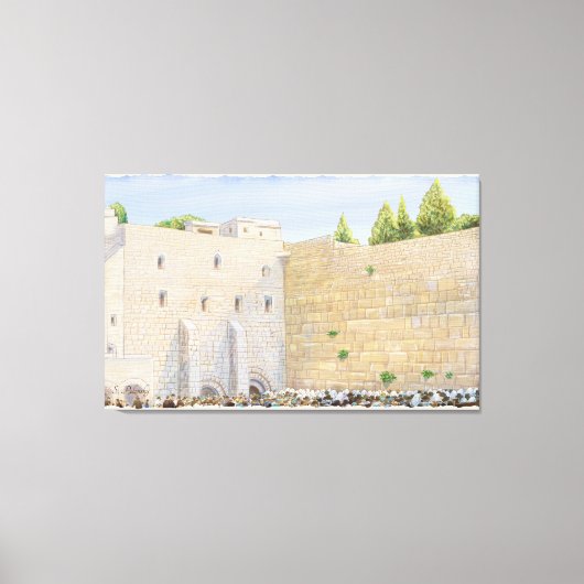 Toile Prière, Mur Occidental KOTEL Jérusalem Vieille Vil (Recto)