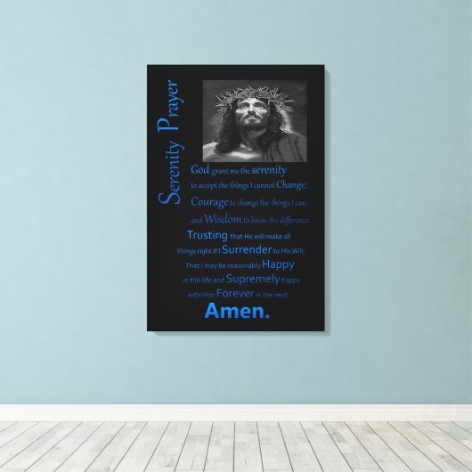 Toile Prière Sérénité Bleu (Insitu (Plancher de Bois))