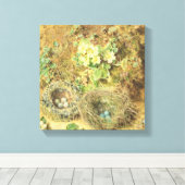 Toile Primroses et nids d'oiseaux (Insitu (Plancher de Bois))