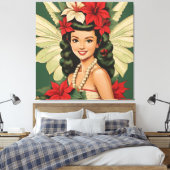 Toile Princesse de Noël Tropical Rétro 50s (Insitu(Chambre))