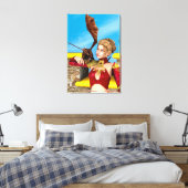 Toile Princesse Dragon Fantastique Art Numérique (Insitu(Chambre))