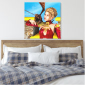 Toile Princesse Dragon Fantastique Art Numérique (Insitu(Chambre))
