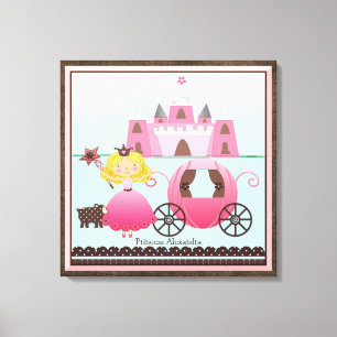 Toile Princesse féerique nommée personnalisée Castle