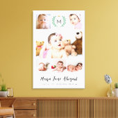 Toile Princesse Monogramme Bébé Fille Photo Collage (Insitu(Salon))