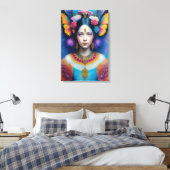 Toile princesse papillon avec petite couronne (Insitu(Chambre))