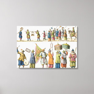 Toile Principaux préposés du proc de l'empereur chinois