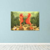 Toile Print on canvas enchanted ocean world seahorses (Insitu (Plancher de Bois))