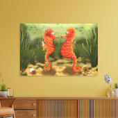 Toile Print on canvas enchanted ocean world seahorses (Insitu(Salon))