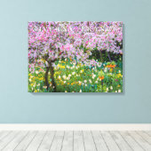 Toile Printemps à Claude Monet Garden (Insitu (Plancher de Bois))