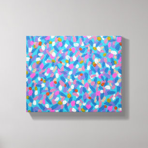 Toile Printemps Blue Pastels Art Abstrait Imprimer