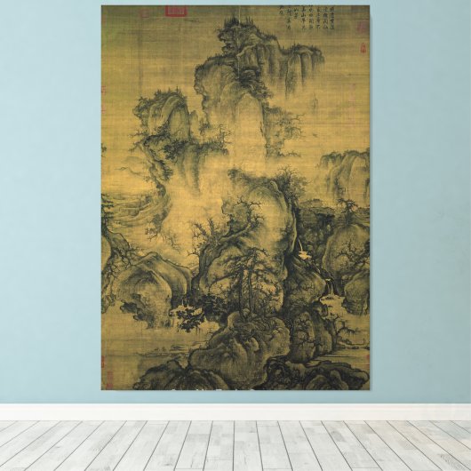 Toile Printemps / par Guo Xi / (Insitu (Plancher de Bois))