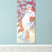 Toile Printemps (Quatre Saisons), Alphonse Mucha Canvas  (Insitu (Plancher de Bois))