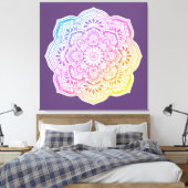 Toile Prism Flower Mandala Stretched Canvas Print (Insitu(Chambre))