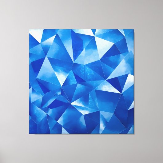 Toile Prisme de l'océan bleu Polygonale (Recto)
