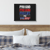 Toile Pro God Pro Gun Anti-avortement Pro Trump Election (Insitu(Chambre))