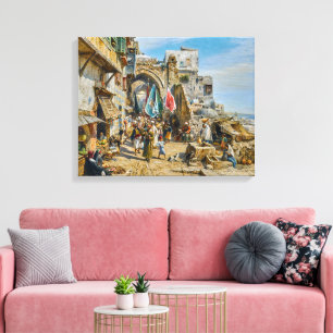 Toile Procession à Jaffa   Gustav Bauernfeind