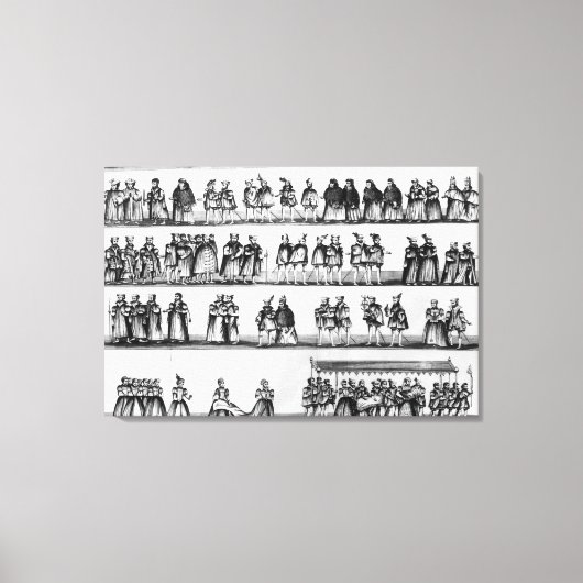 Toile Procession au baptême du Prince Arthur (Recto)