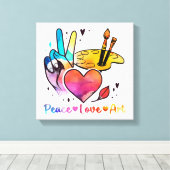 Toile Professeur D'Art Peace Love Art Pour Artistes Et P (Insitu (Plancher de Bois))